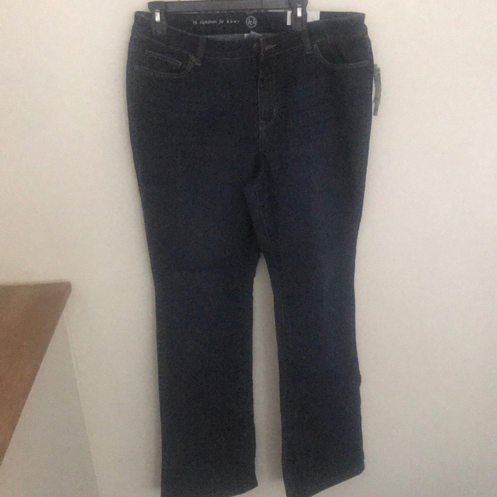 Trust bar in west point work boot cut jeans and
